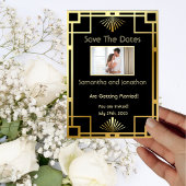 Classic Art Deco Save the Dates Kaart