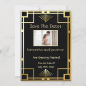 Classic Art Deco Save the Dates Kaart (Voorkant)