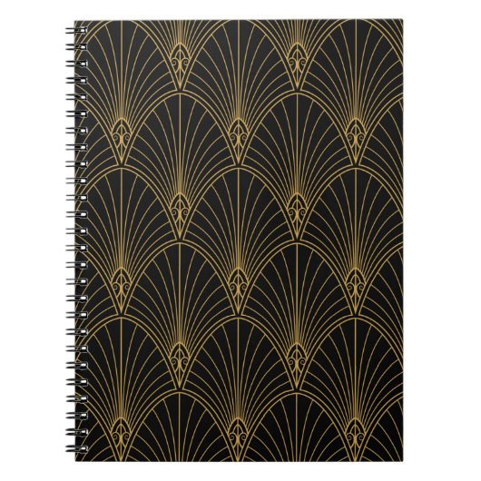Classic Art Deco Seamless Pattern. Geometrische St Notitieboek (Voorkant)