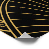 Classic Art Deco Seamless Pattern. Geometrische St Poster (Hoek)