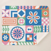 Classic Art Deco Seamless Pattern. Geometrische St Sherpa Deken (Voorkant (horizontaal))