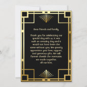 Classic Art Deco vintage Dank u Kaart (Achterkant)