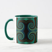 Classic art deco zwart-groen mok (Links)