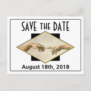 Classic Art Gay Wedding Bewaar de datum Aankondigingskaart