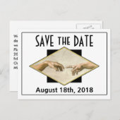 Classic Art Gay Wedding Bewaar de datum Aankondigingskaart (Voorkant / Achterkant)