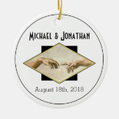 Classic Art Gay Wedding Keepslag Keramisch Ornament (Voorkant)