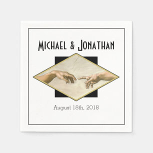 Classic Art Gay Wedding Servet