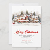 Classic Artistic Winter Scene Greeting Card Feestdagenkaart (Voorkant)