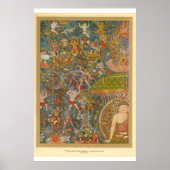 Classic Asian Art Hindu scène Poster (Voorkant)