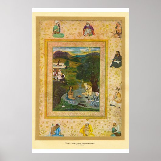 Classic Asian Art Mughal India 17e eeuw Poster (Voorkant)