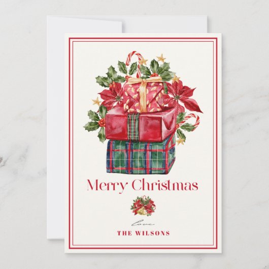 Classic Assorted Cadeaus Kerst Feestdagenkaart (Voorkant)