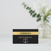 Classic Attorney Justice Scale Visitekaartje (Staand voorkant)