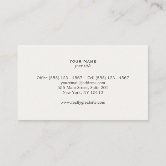 Classic Attorney Justice Scale Visitekaartje (Achterkant)