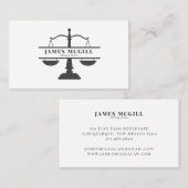 Classic Attorney Lawyer Justice Scale Visitekaartje (Voorkant / Achterkant)