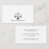 Classic Attorney Lawyer Justice Scale Visitekaartje (Voorkant / Achterkant)