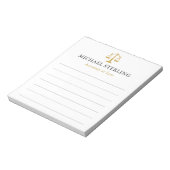 Classic Attorney Scales of Justice Black Gold Notitieblok (Linkerzijde)