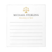 Classic Attorney Scales of Justice Black Gold Notitieblok (Voorkant)