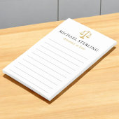 Classic Attorney Scales of Justice Black Gold Post-it® Notes
