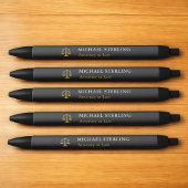 Classic Attorney Scales of Justice Black Gold Zwarte Inkt Pen