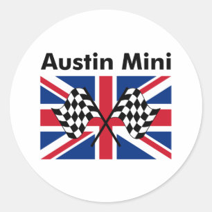 Classic Austin Mini Ronde Sticker