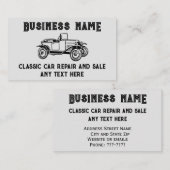 Classic auto reparatie en verkoop Visitekaartje (Voorkant / Achterkant)