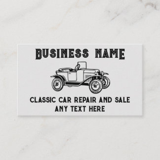 Classic auto reparatie en verkoop  Visitekaartje
