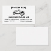 Classic auto reparatie en verkoop Visitekaartje (Voorkant / Achterkant)