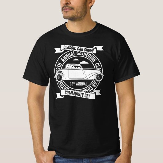 Classic auto show communitydag t-shirt (Voorkant)