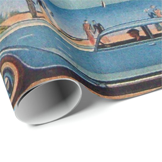 CLASSIC-AUTO'S OP DE SEASIDE-WEG CADEAUPAPIER (Rol Hoek)