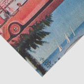 CLASSIC-AUTO'S OP DE SEASIDE-WEG TISSUEPAPIER (Detail)