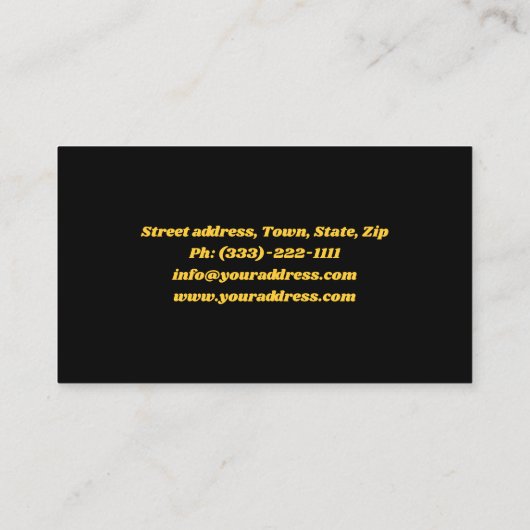 Classic Auto's te koop Zwart  Auto Visitekaartje (Achterkant)