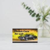 Classic Auto's te koop Zwart  Auto Visitekaartje (Staand voorkant)