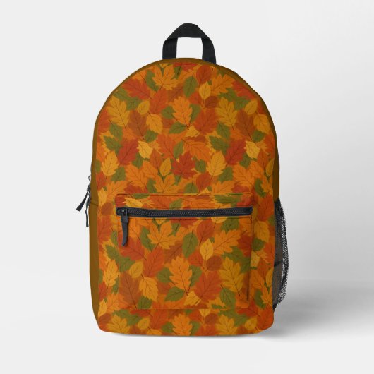 Classic Autumn/fall leaves patterned  Bedrukte Rugzak (Voorkant)