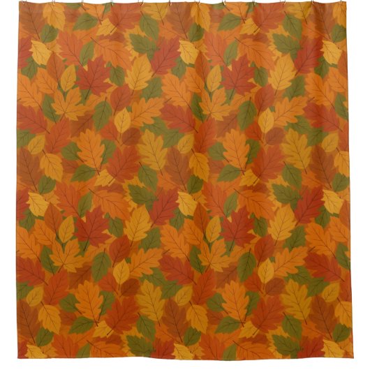 Classic Autumn/fall leaves patterned Douchegordijn (Voorkant)
