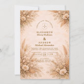 Classic Autumn Garden Wedding Kaart (Voorkant)
