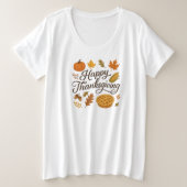 Classic Autumn/Thanksgiving  Grote Maat T-shirt (Design voorkant)