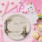 Classic Baby Beer Forest | BABY SHOWER Papieren Bordje (Feest)