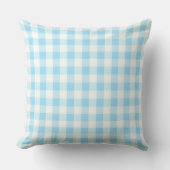 Classic Baby Blue Gingham Pattern Sierkussen (Voorkant)