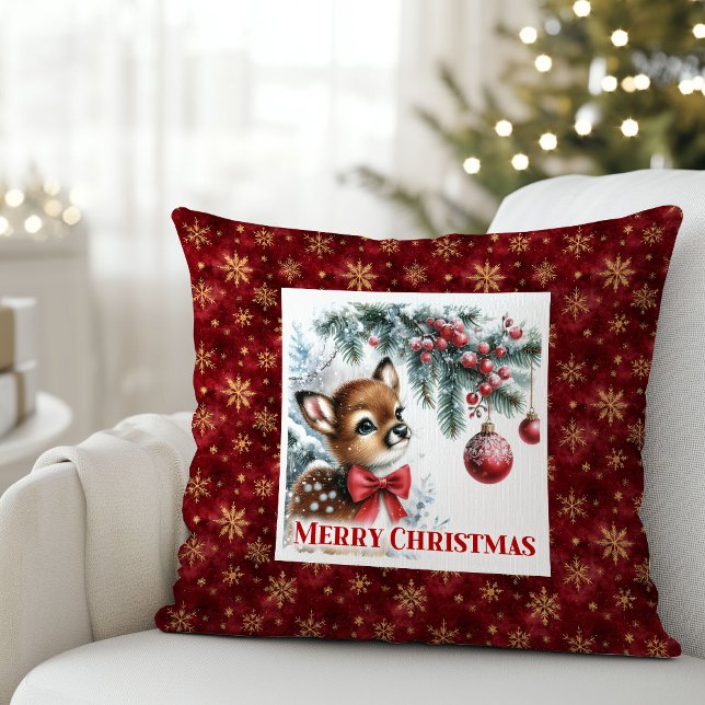 Classic Baby Fawn Snowy Forest Kids Gift Christmas Kussen (Classic Baby Fawn Snowy Forest Kids Gift Christmas Pillow

)