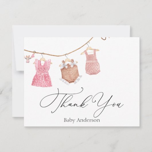 Classic Baby Girl Bedankt (Voorkant)