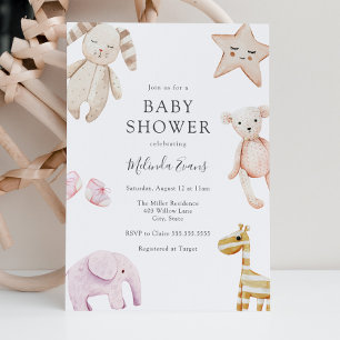 Classic Baby Meisje Baby shower Kaart