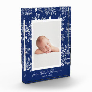 Classic Baby Newborn Birth Photo Custom Fotoblokken