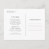 Classic Baby Photo Afbeelding Geboorteaankondiging Briefkaart (Achterkant)