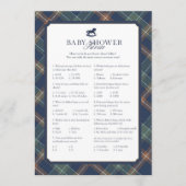 Classic Baby Shower Trivia Game Card Advieskaart (Voorkant)