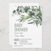 Classic Baby shower Uitnodigen Feestdagenkaart (Voorkant / Achterkant)