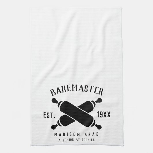 Classic Bake Master moederdag aangepaste zwarte te Theedoek (Verticaal)