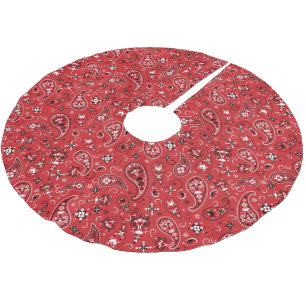 Classic Bandana Red Paisley Kerstboom Rok