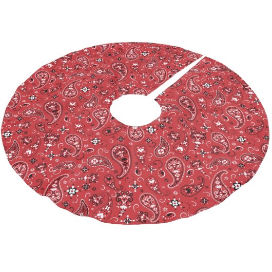 Classic Bandana Red Paisley Kerstboom Rok (Gekanteld)