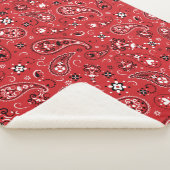 Classic Bandana Red Paisley Sherpa Deken (3/4)