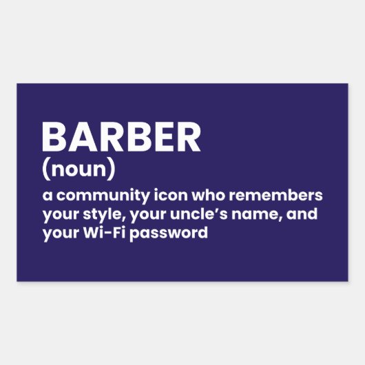 Classic Barber Definition Sticker (Voorkant)